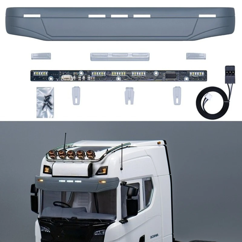 

Gray Plastics Sun Visor Light for 1/14 Tamiya RC Truck Car Scania 770S 56368 diy Parts Toys