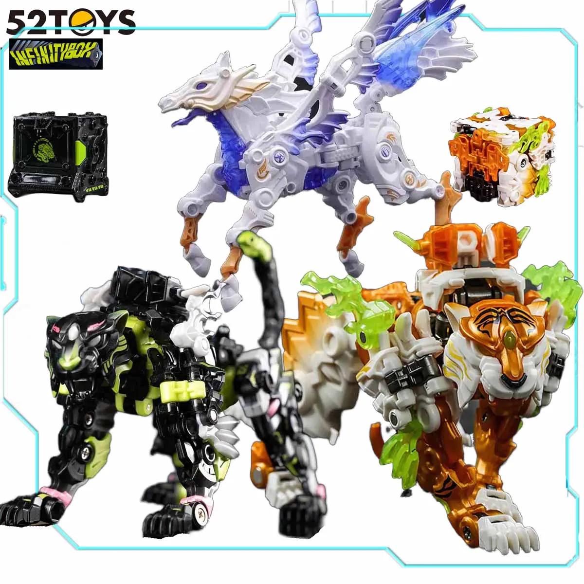 52TOYS Original Model INFINTYBOX BEASTBOX TIANMA Pegasus Robot Black Tiger Tiger Tai Toys Pvc Models Mini Toys Collectible Gifts