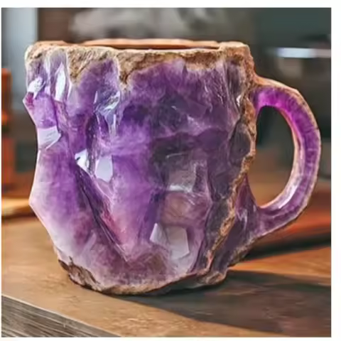200ml Creative Simulation Mineral Cup Decoration Coffee Cup Home Living Room Desktop Desk Water Cup Decoration Mug Birthday Gift