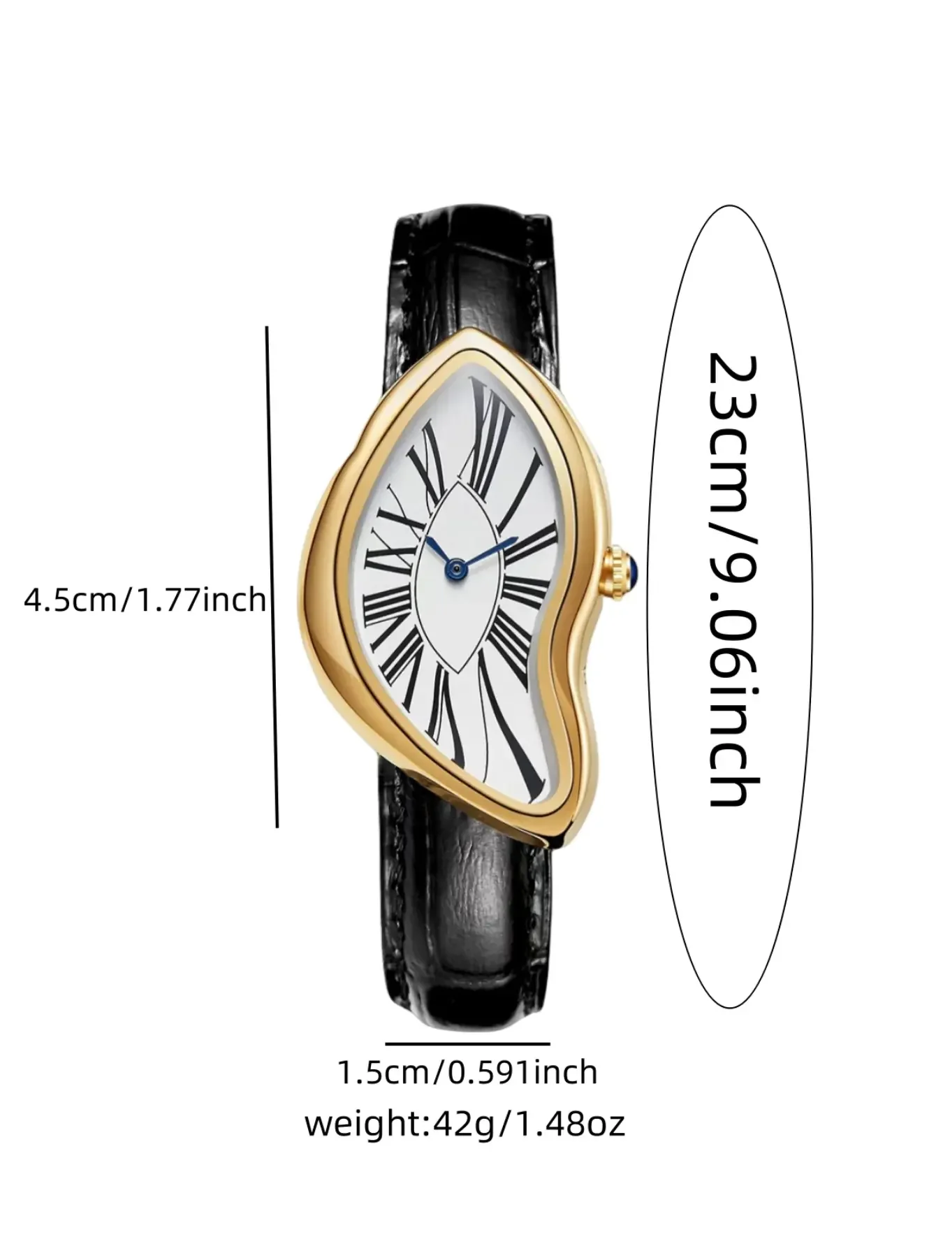 Creative Irregular Shaped Fashionable Analog Watch, Vintage Y2K Quartz Wristwatch with Alloy Case and Mineral Glass, Unique Fashion Accessory for Daily Wear