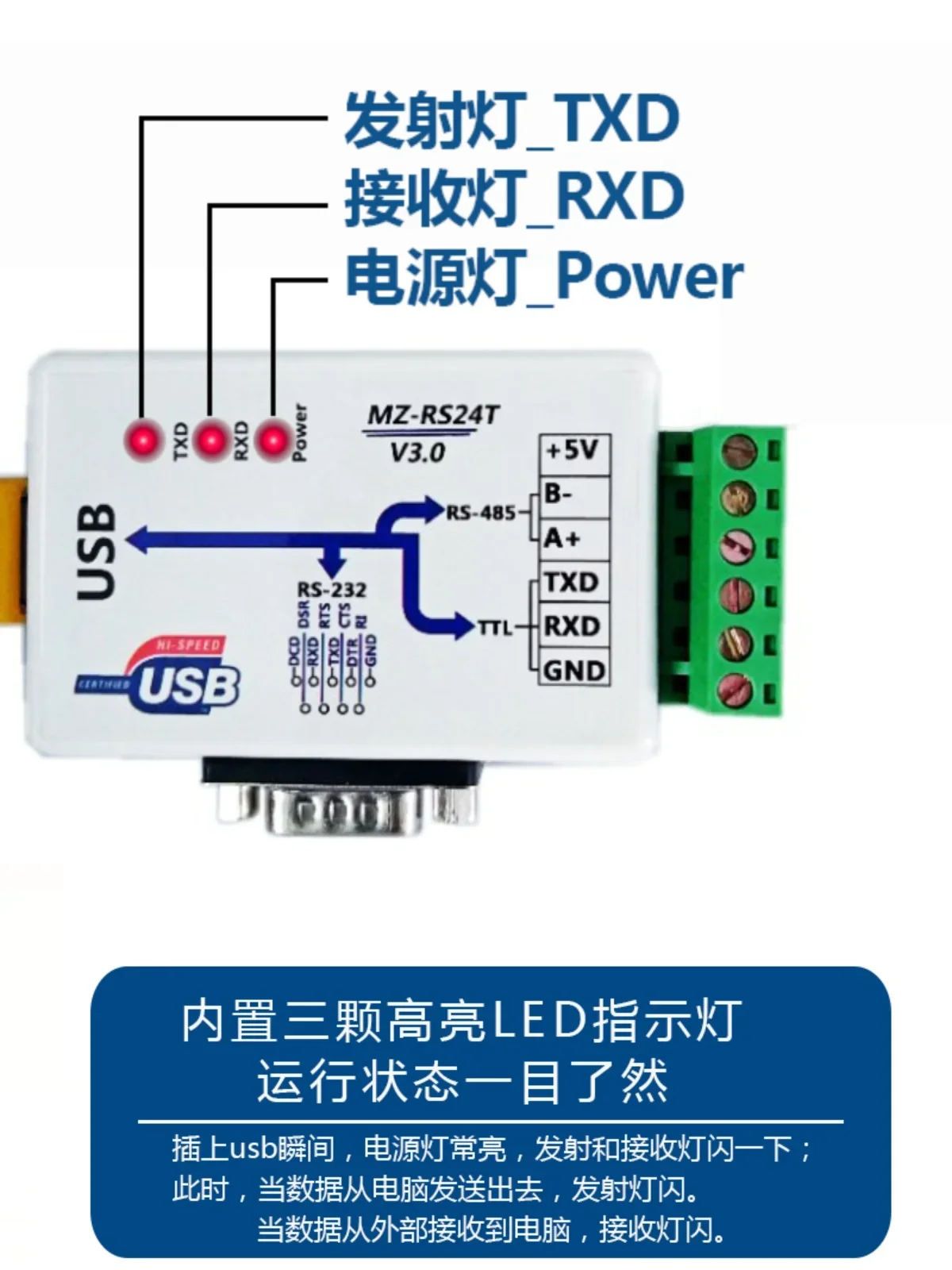 FT232 USB to 232 485 TTL  RS232 USB to serial port  485