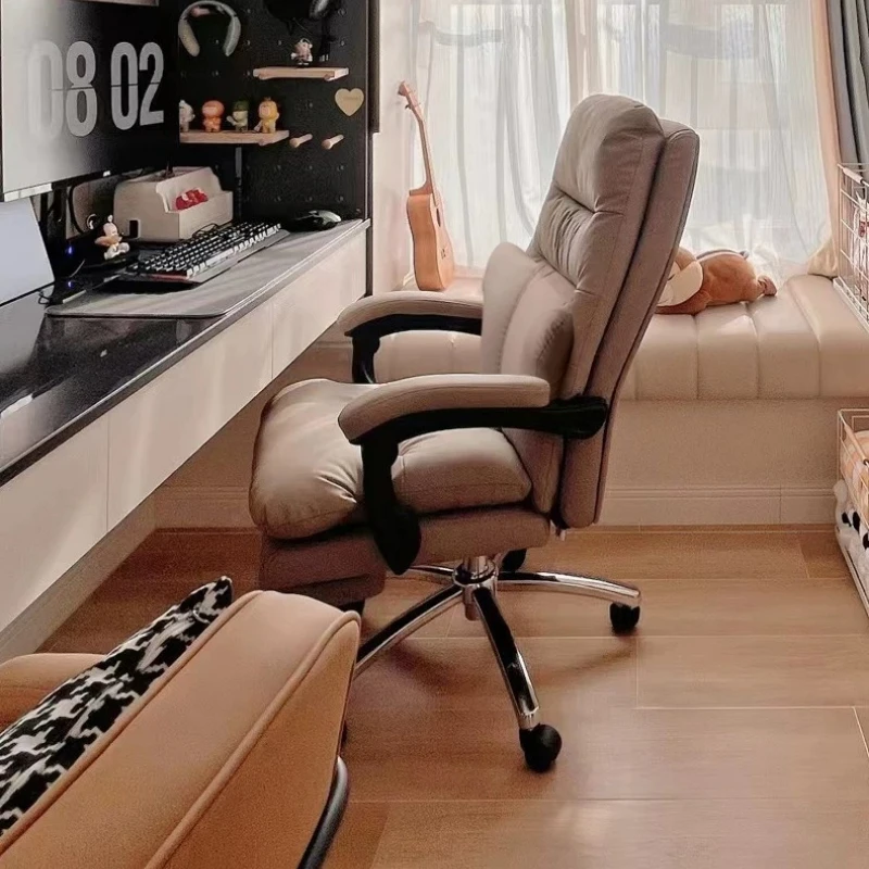 High Back Living Room Office Chair Elegant Swivel Computer Office Chair Nordic Gaming Armchair Silla De Oficina Salon Furniture