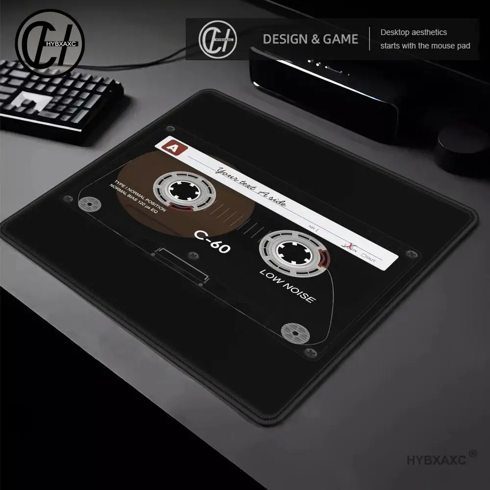 Vintage Cassette Tape Mouse Pad Non-Slip Rubber Music Player Low Noise Computer Mat Laptop Accessories Mousepad Desk Interior