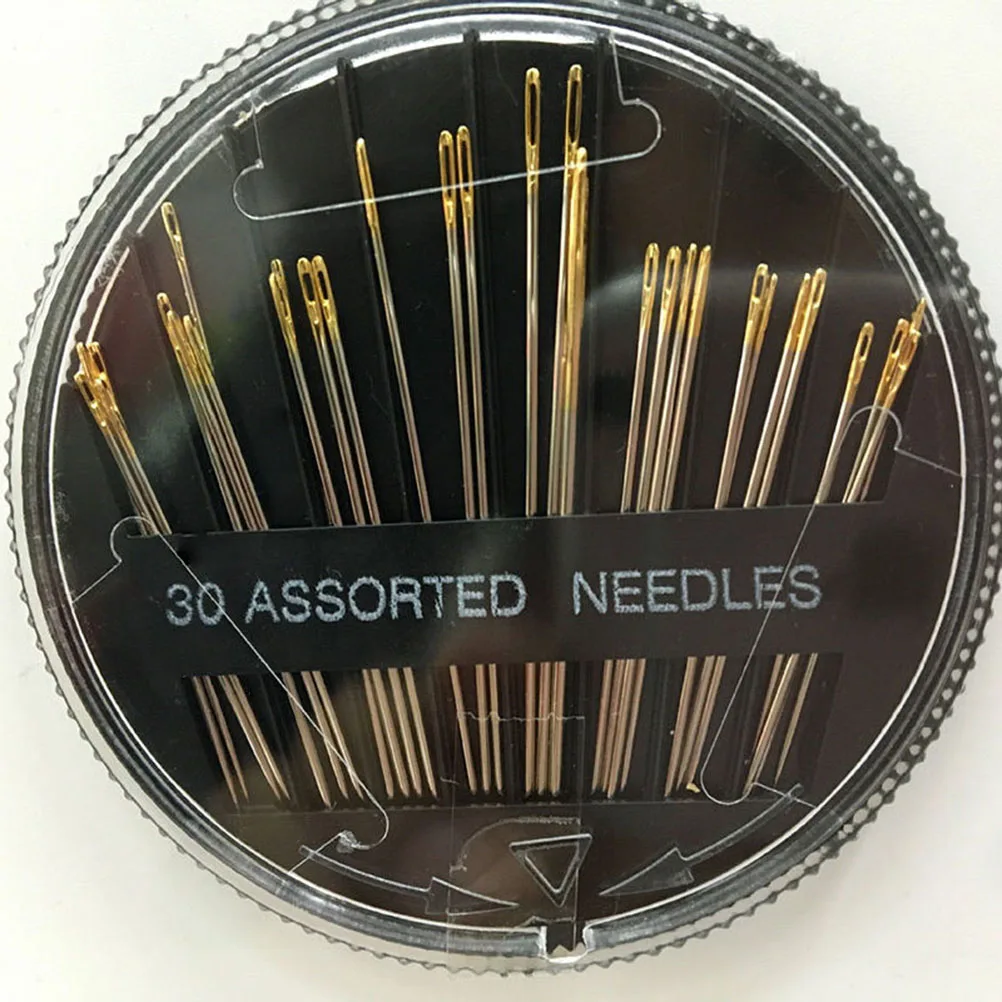 

3 Pack Hand Sewing Needle Pins Needles Supplies Large Eye Kit European American