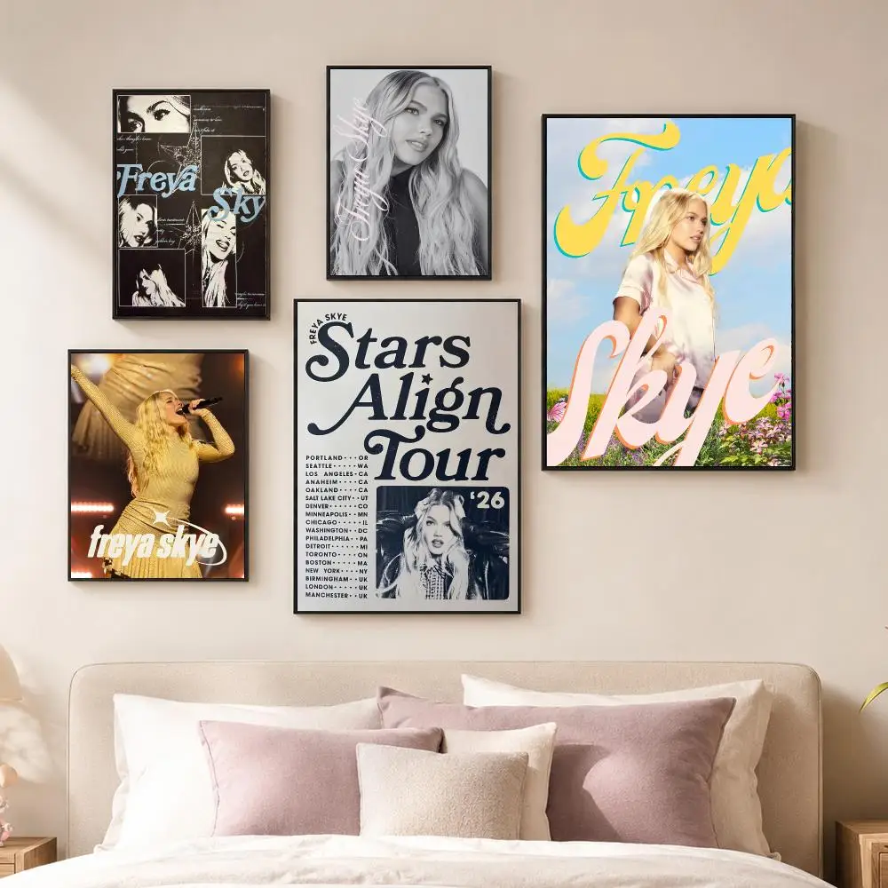 Rising Singer F-Freya Skye Album Cover Poster Vintage PP Paper Wall Art Home Decor Print for Bedroom Living Room Aesthetic Gift
