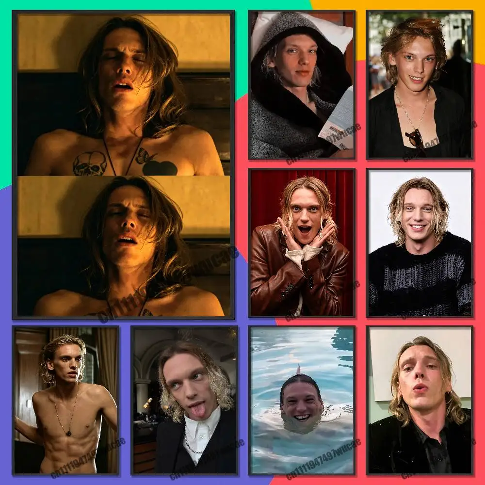 For Jamie Campbell Bower Poster Cover Wall Sticker Bedroom Custom Self-adhesive Decoration Fans Playbill