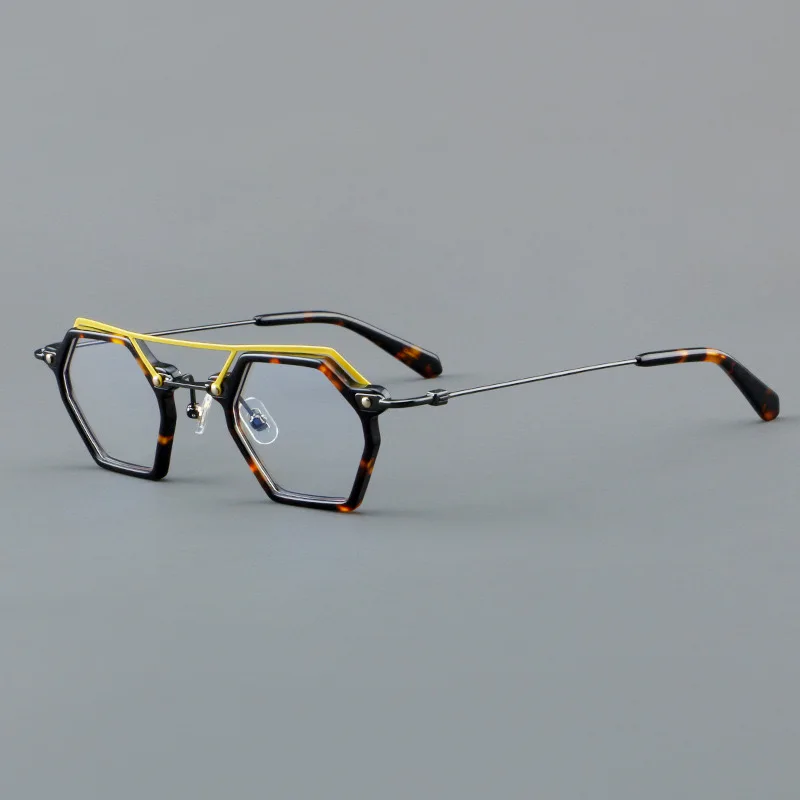 

New ultra-light pure titanium glasses frame 309 acetate glass frame can be equipped with prescription glasses.