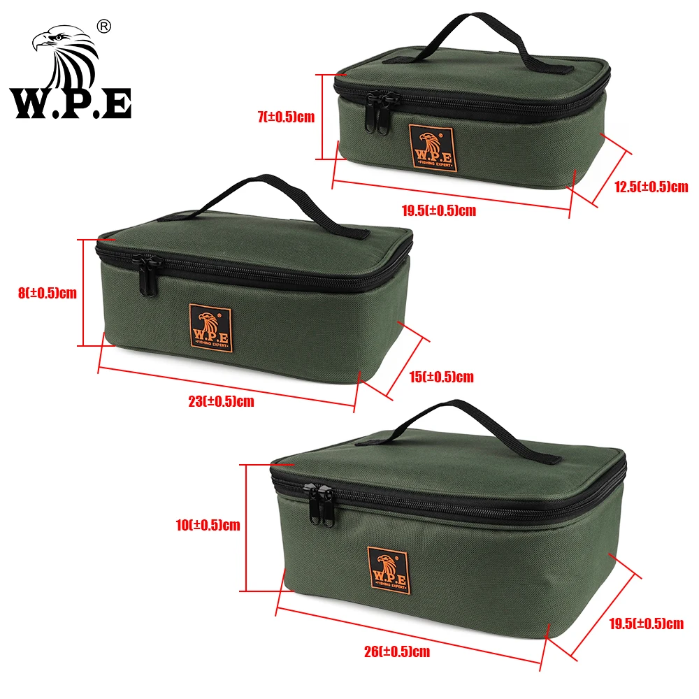 W.P.E 1 Uds bolsa de pesca de carpa multiusos 600D PVC Oxford multifunción carrete de pescado línea señuelo bolsa de herramientas accesorios de