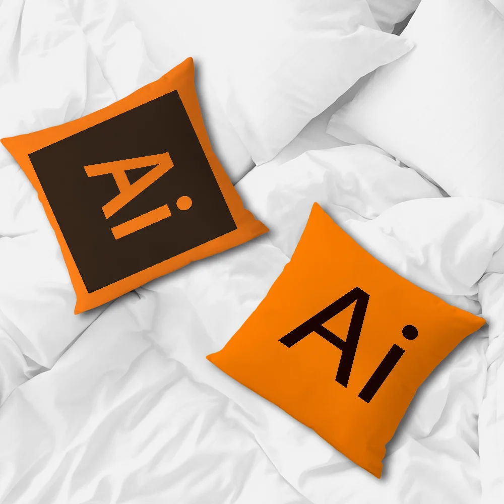 Home Office Logo - Adobe Illustrator Ai Logo cushion cover