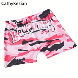 Women Shorts Sleep Bottoms Pajamas Boxers Pink S M L Letter Printing Painted Design Casual Sports Fitness Sleep Soft Breathable