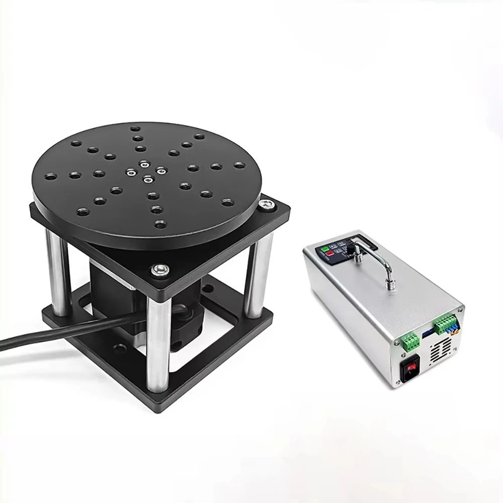 

Laser Marking/Engraving Turntable – HYDZT57 Motorized R-Axis High-Precision Mini Electric Rotary Table with Control Box
