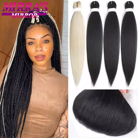 Pre Stretched Jumbo Braids Synthetic Braiding Hair Extensions DIY Black Brown Crochet Braids Soft Yaki Straight Texture