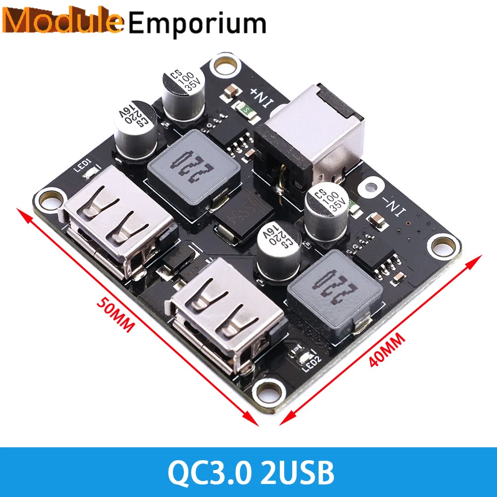 KC24 USB QC3.0 QC2.0 DC-DC Buck Converter Charging Step Down Module 6-32V 9V 12V 24V to Fast Quick Charger Circuit Board 3V 5V