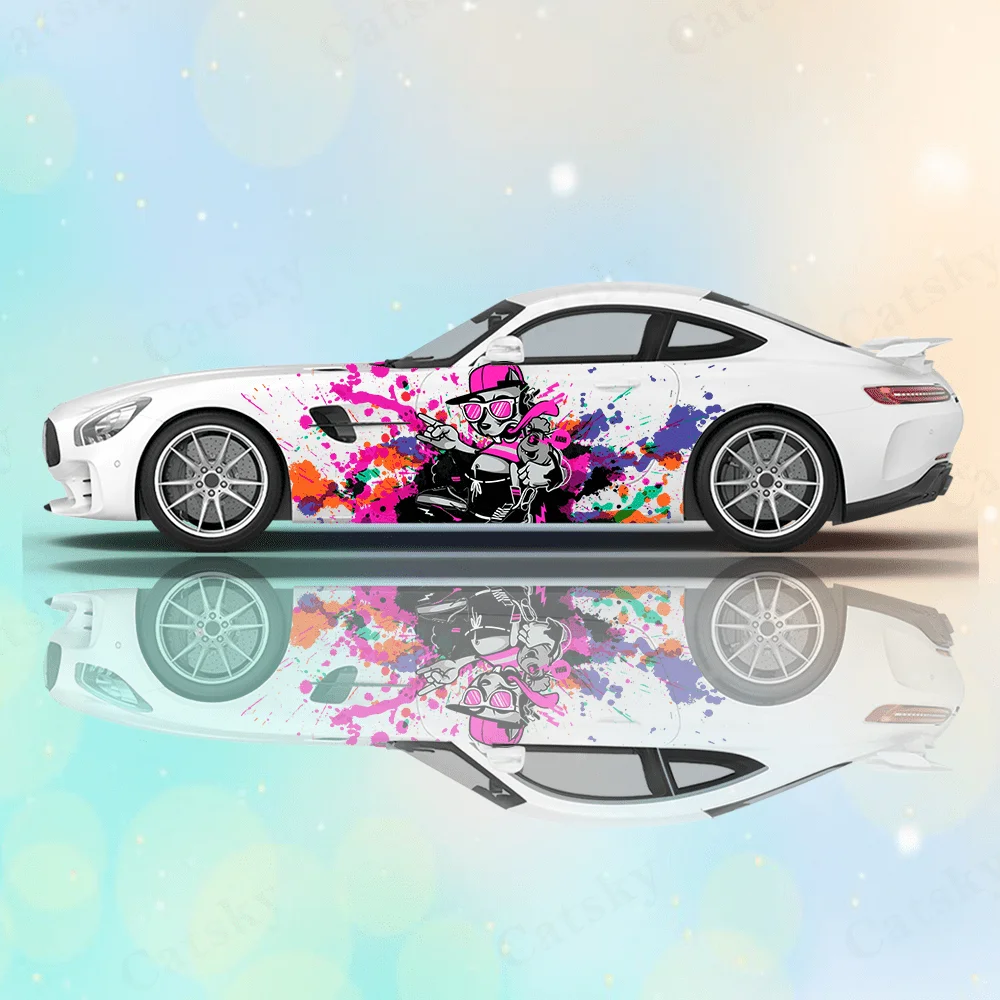 

Colored Splattered Mouse Car Vinyl Wraps Decal Self-adhesive PVC Sticker Suitable for Trucks SUV Decor Auto Accessories Gift