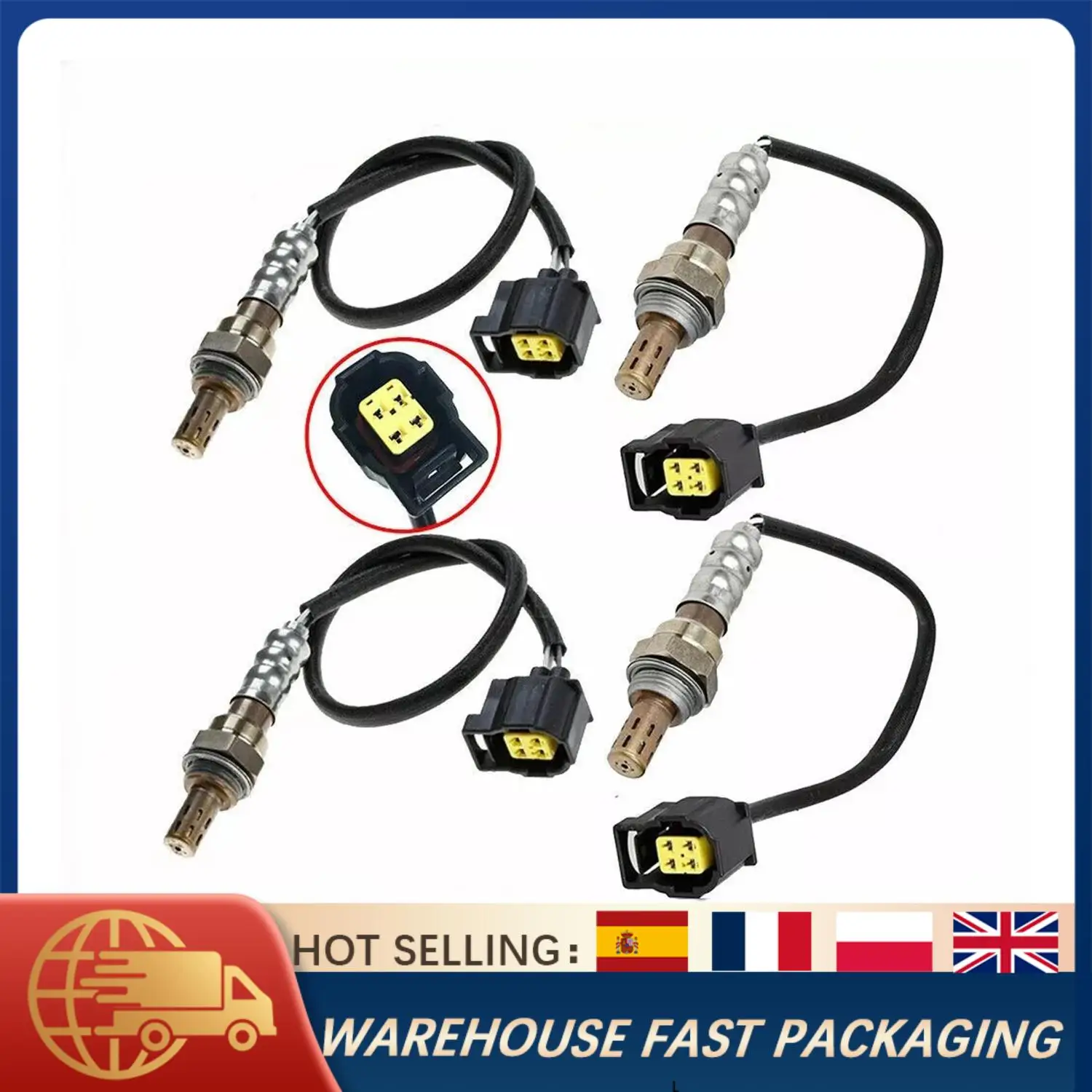 

4pcs Oxygen Sensor Upstream Downstream For 2007-2009 Jeep Wrangler V6 3.8L 234-4274 234-4880 234-4881 O2 Sensor Replacement Kit