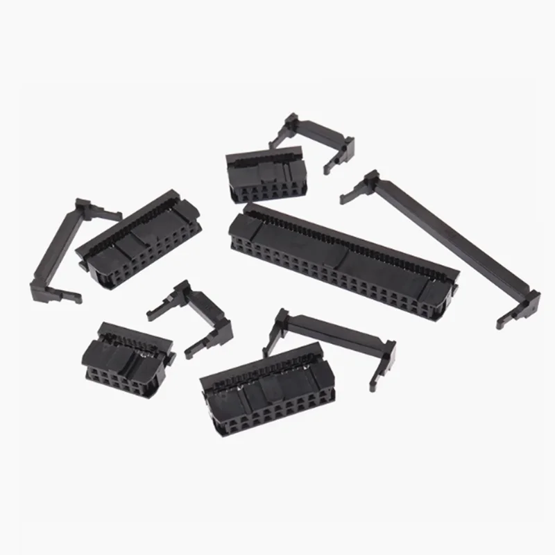 5PCS Pitch FC-2.54mmFemale IDC Socket Connector Ribbon Cable DC3 Header Male Socket 6P/8/10/12/14/16/18/20/24/26/30/34/40-64Pin
