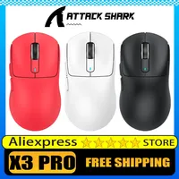 Attack Shark X3 Pro Wireless Mouse Paw3395 Nordic52840 Tri Mode Ergonomics Esports Mouse Pc Game Accessories Gaming Gifts Man