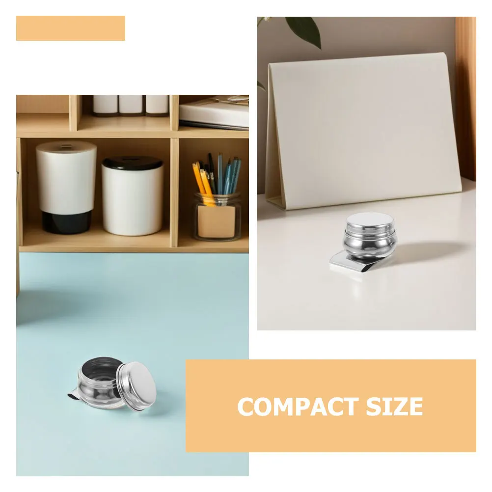 3 قطعة فرشاة طلاء من الفولاذ المقاوم للصدأ وعاء غسيل 4.5X4.5X2.5Cm لوحة ألوان زيتية مع غطاء خلط محمول للفنانين في الهواء الطلق #4