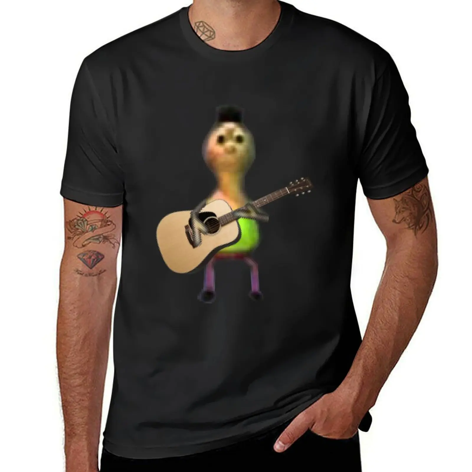 Hamood Habibi playing the guitar shirt T-Shirt vintage blanks aesthetic clothes new edition fitted t shirts for men