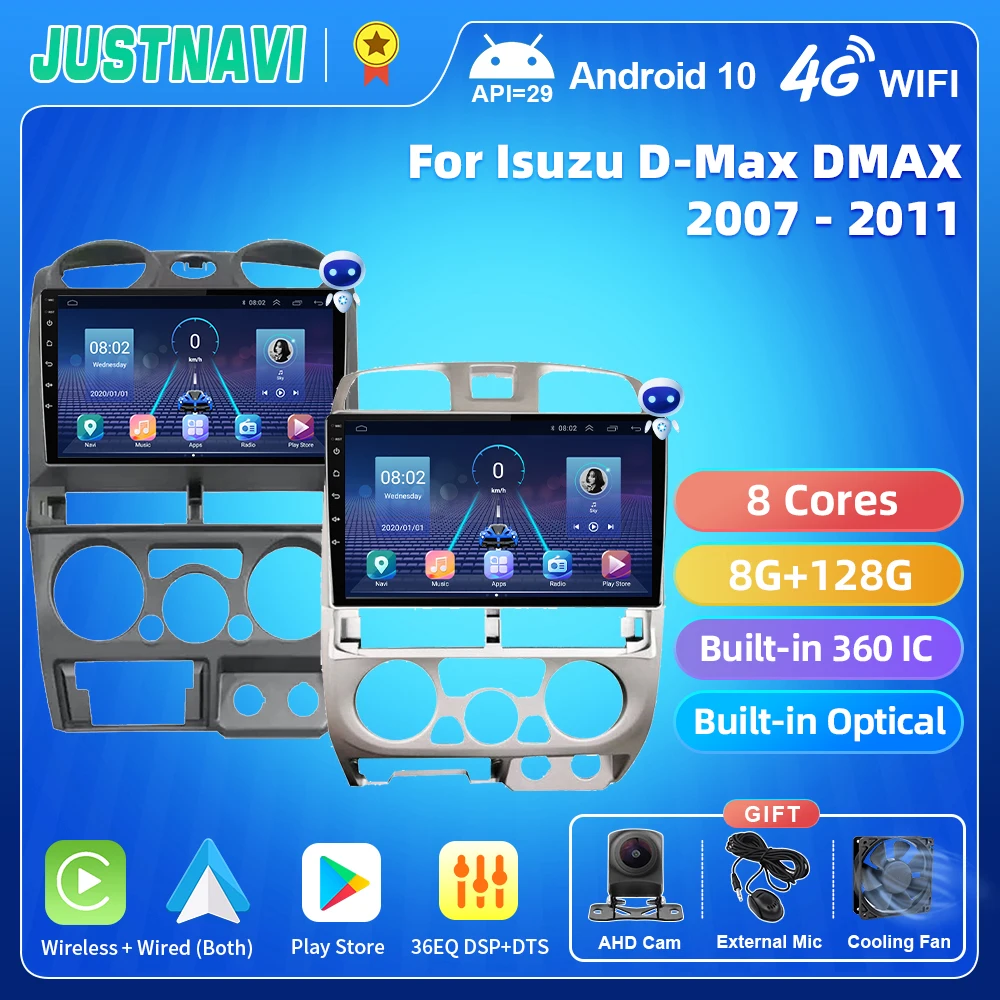 

JUSTNAVI QT5 For Isuzu D-Max DMAX 2007-2011 Car Radio Android 10 Navigation Smart System Multimedia Stereo Player No 2din DVD BT