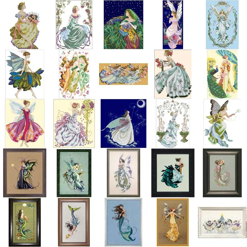md fairy series md-63 counted 16CT 14CT 18CT DIY Cross Stitch Sets Chinese Cross-stitch Kits Embroidery Needlework