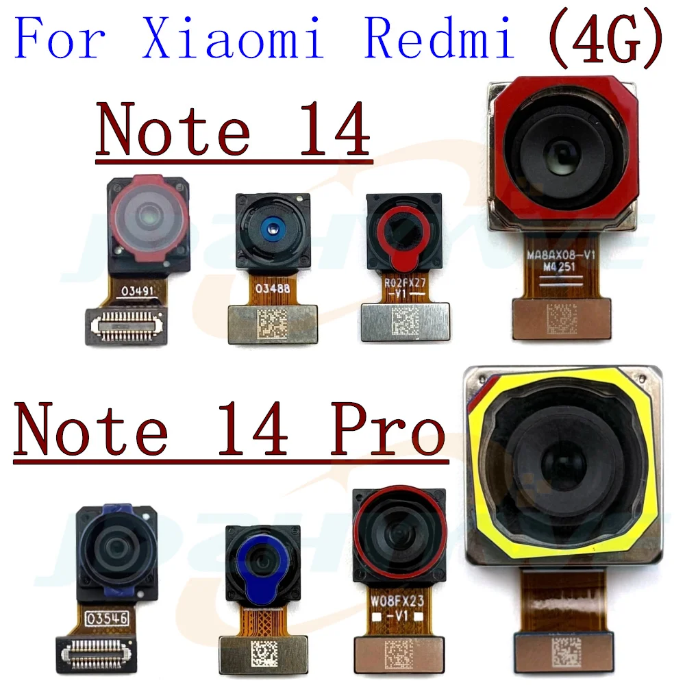 Front Rear Camera For Xiaomi Redmi Note 14 Pro 4G Back Selfie Frontal Backside Camera Module Flex Repair Spare Parts