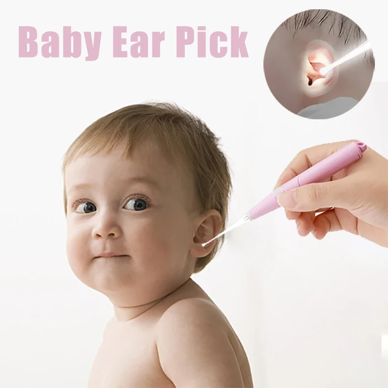 

Детская светящаяся ложка для ушей со светодиодной подсветкой, детские щипцы для ушей, ложка для чистки ушной серы, детская ушная палочка, средство для удаления воска, ложка для носа