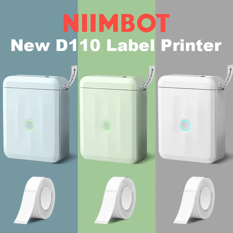 Niimbot D110 Mini Portable Printer For Mobile Thermal Adhesive Label Printer For Stickers Pocket Labeling Maker Machine Wireless