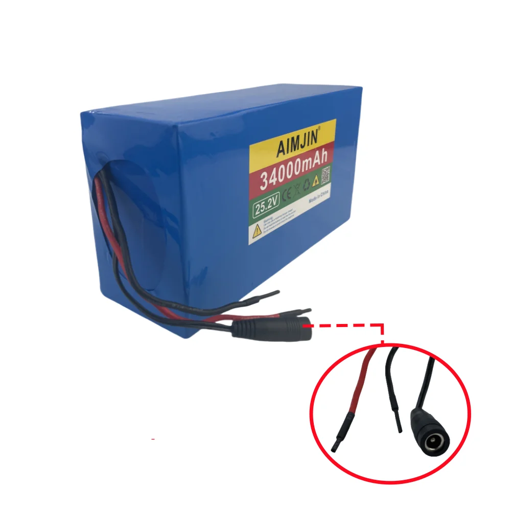 6S10P rechargeable lithium battery pack 25.2V 34000mAh suitable for various electronic devices, transportation vehicles, battery