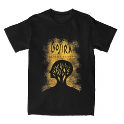 Gojiras Rock Metal Band T Shirts Men Cotton Vintage T-Shirt Round Neck Tee Shirt Short Sleeve Tops Gift Idea