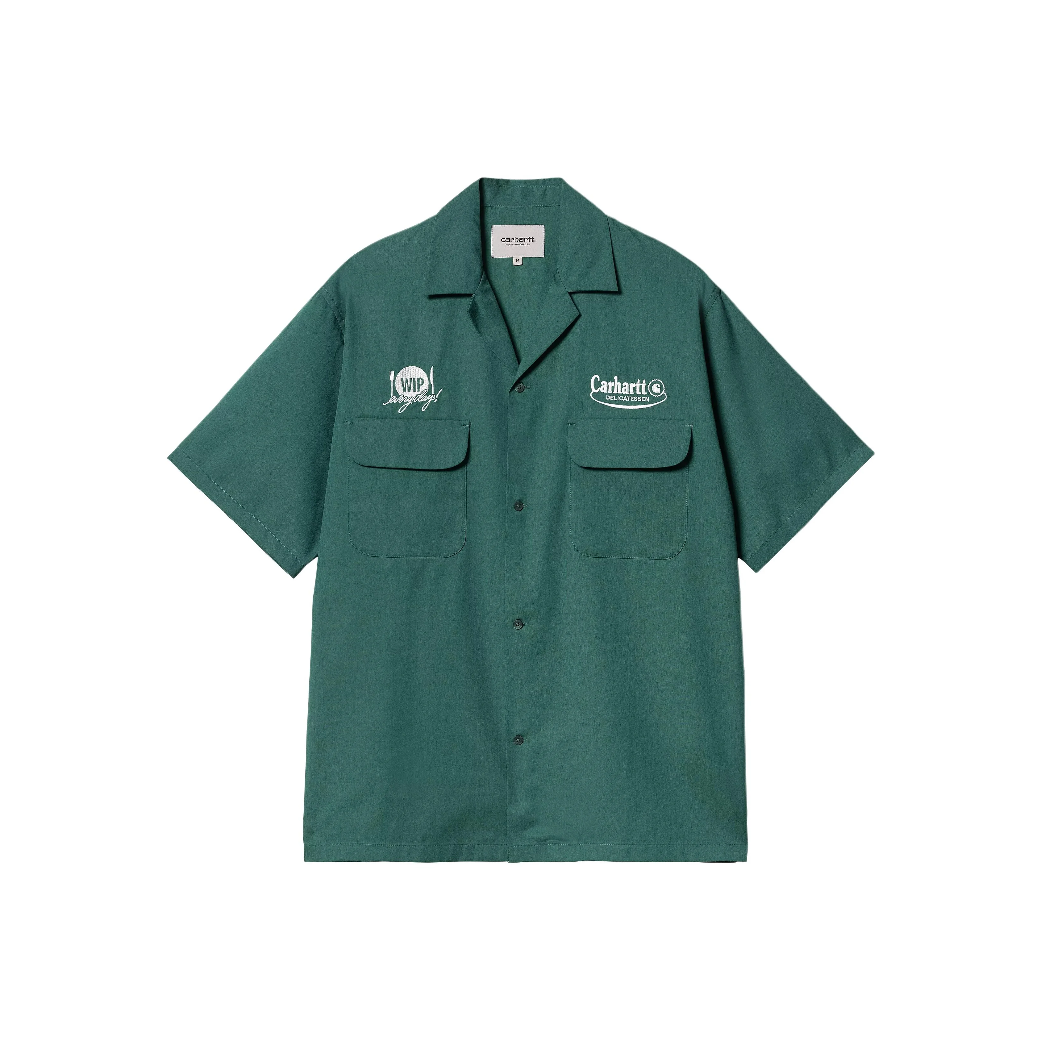 Camisas Carhartt WIP para Hombre, Verde, Cuello Solapa, Modelo Moderado I034738-2SG-XX
