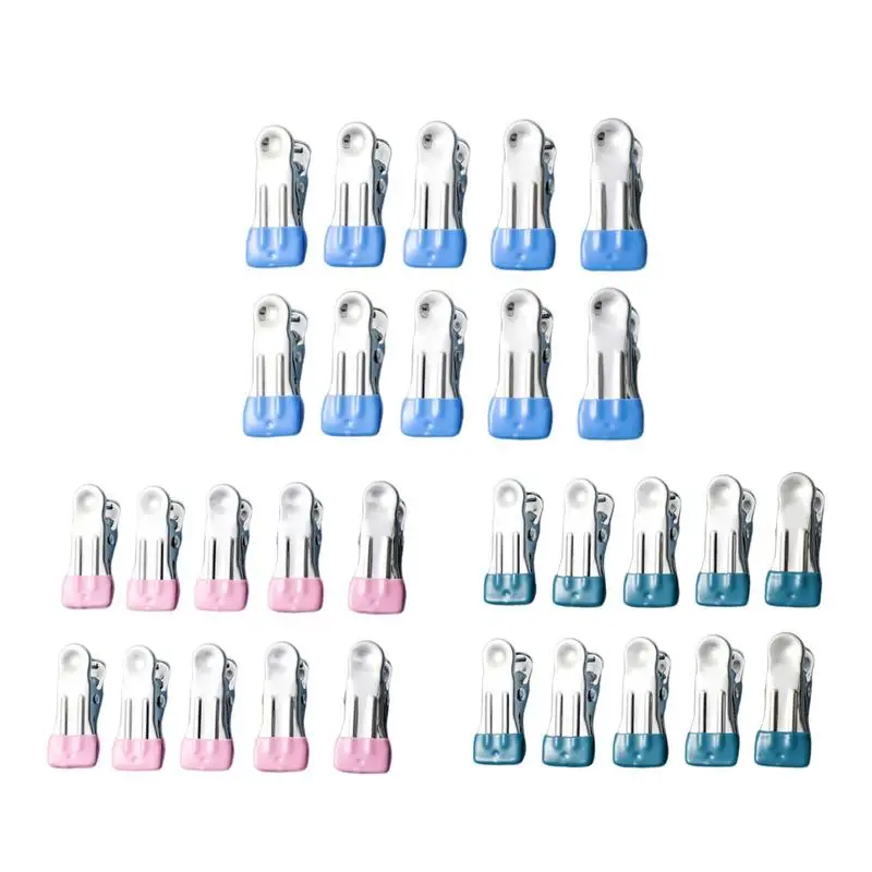 Air Drying Clothing Pin Versatile Traceless Clips For Chips Food Bags 10pcs Mini Clothespins For Photos Stainless Steel For