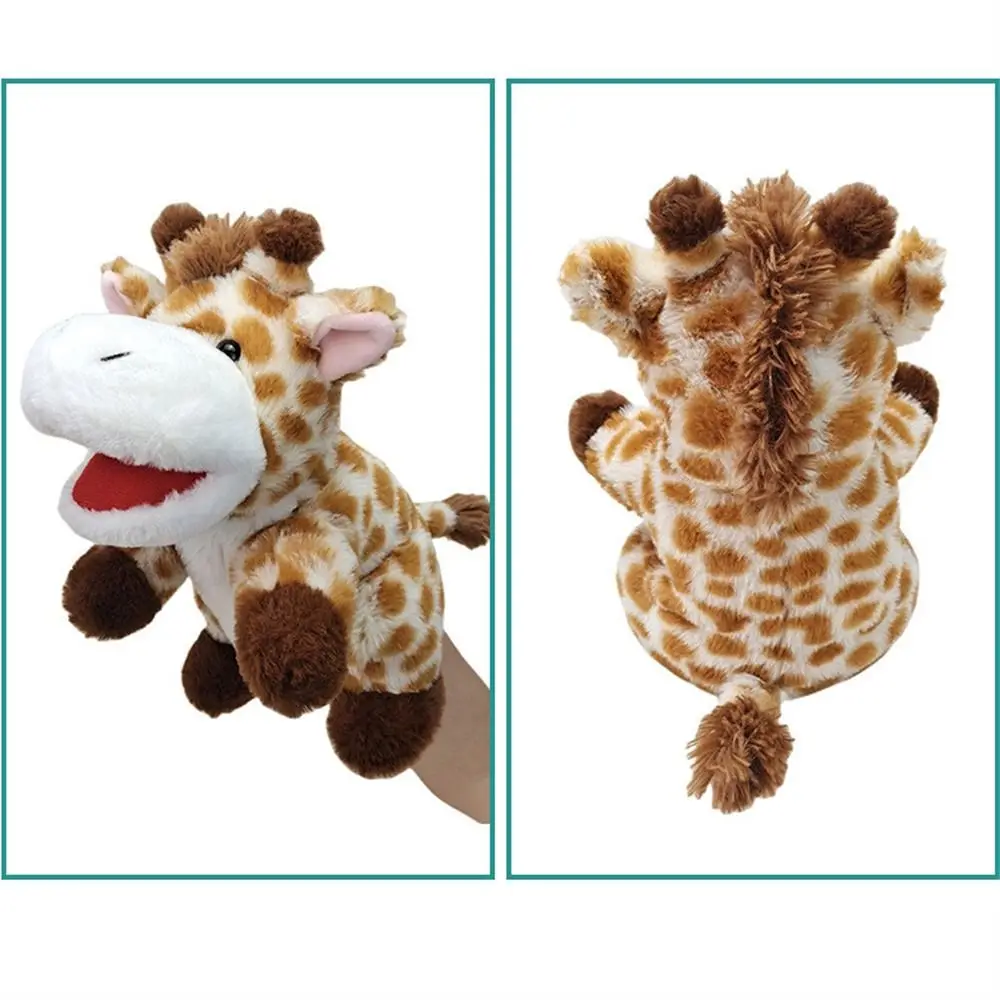 Kinder Geschenk Dschungel Tier Tier Handpuppen Beweglicher Mund Affe Leopard Plüsch Handpuppe Giraffe Tiger Weiches Plüsch Vorschule