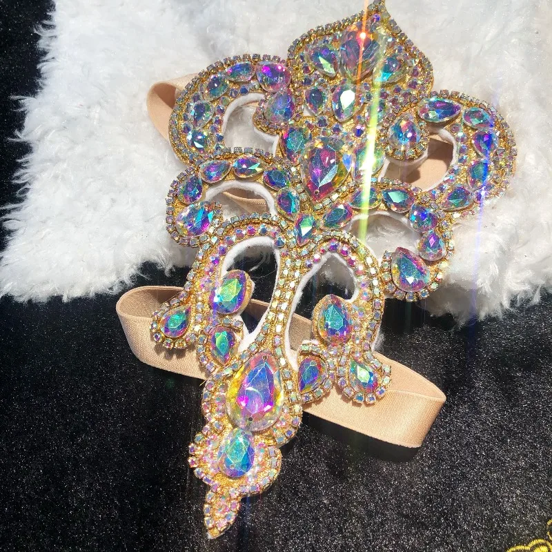 Customized Belly Dancewear Oriental Dance Costumes Performance Leg Rings Bracelets Arm Rings Handmade Heavy Duty Elastic