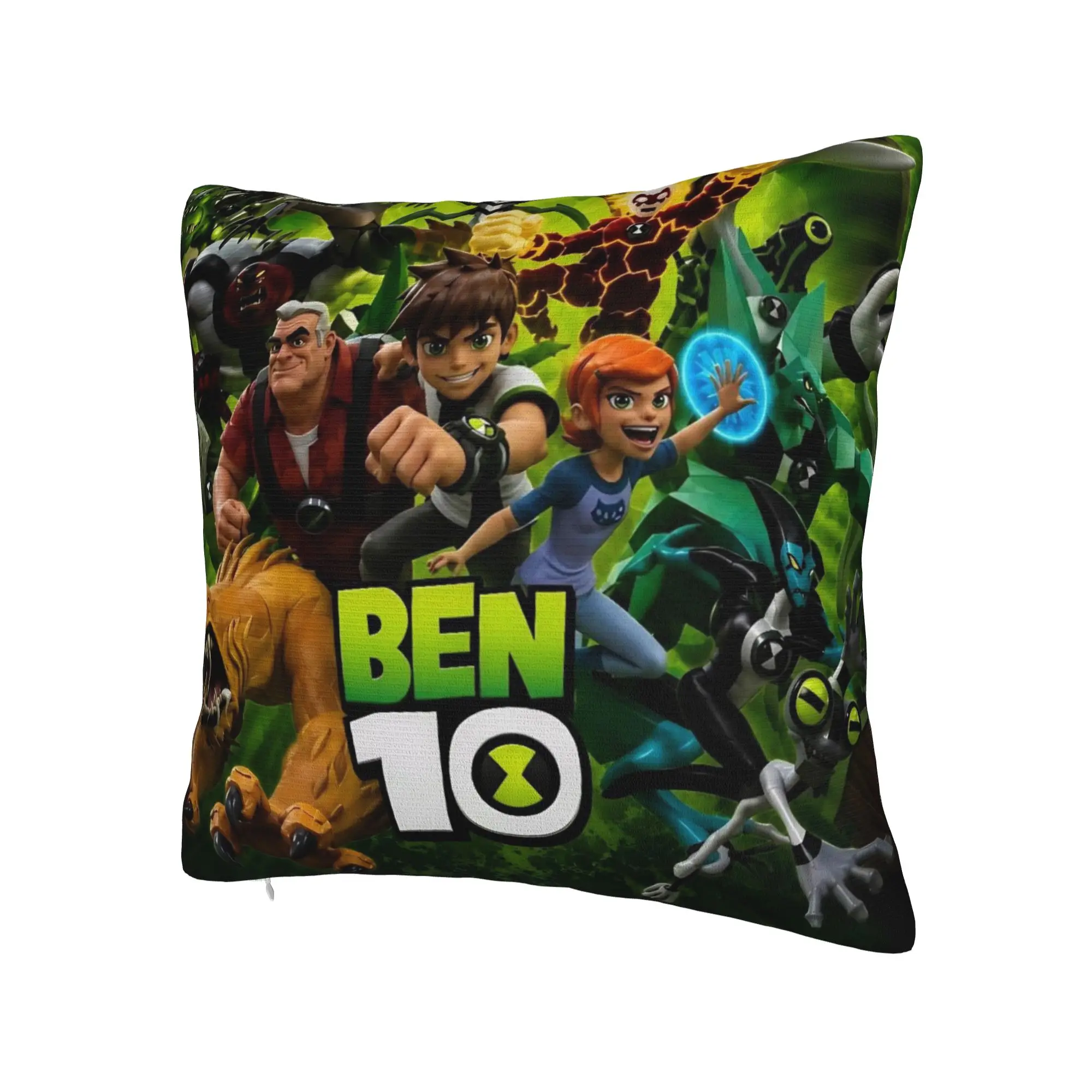 Decorative Pillowcase Ben 10 Anime Accessories Chair  Pillow Case Cover Zipper Multiple Sizes