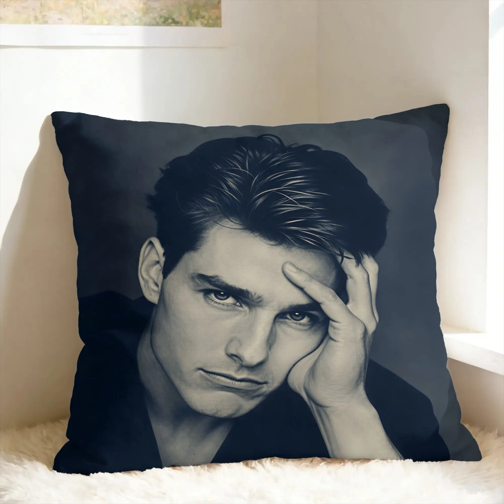 Tom C-Cruises Actor Pillowcases  Novelty Pillow Case For Living Room Bed Chair Soft Pillow Cover