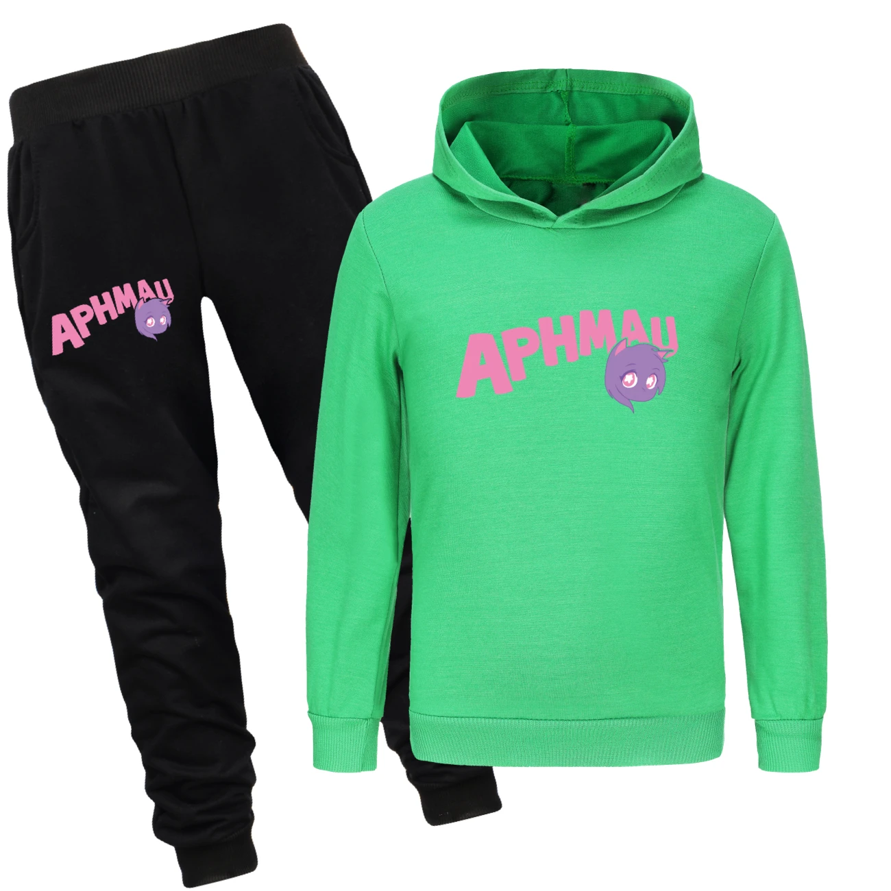 

New Kawaii Aphmau Merch Two Pieces Sets Kids Hooded Sweatshirts+pants 2pcs Suit Baby Girls Outfits Teenager Boys Casual Clothing