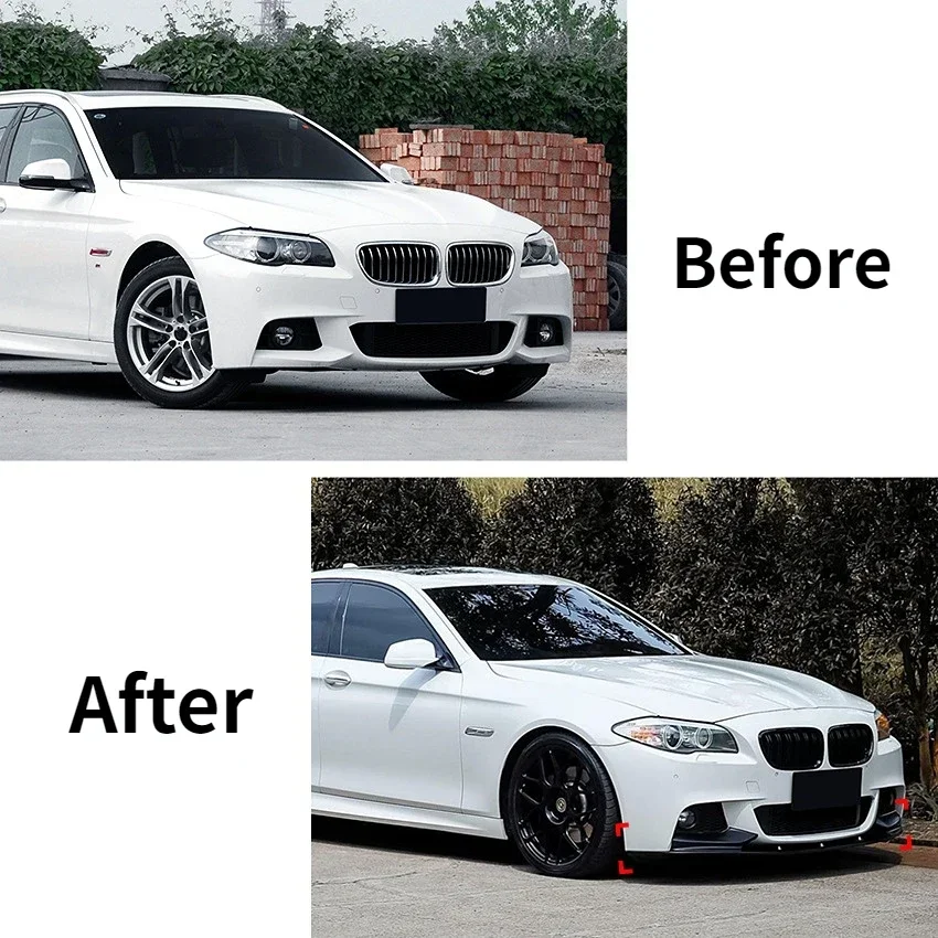 F10 F11 Front Bumper Lip Splitter For BMW 5 Series F10 F11 M Sport 535i 528i M550d 2010-2016 Diffuser Body Kit Spoiler Tuning