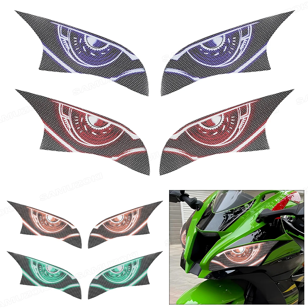

Motorcycle accessories Front Fairing Headlight Guard Sticker Head light protection Sticker for KAWASAKI ZX-10R 2016 2017 zx-10r