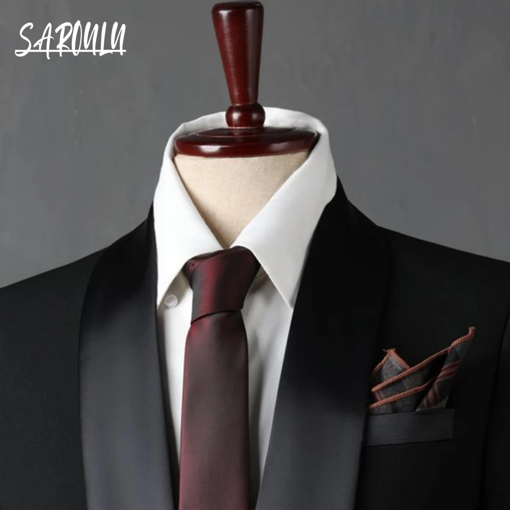 Shawl Lapel Fashion Jacket Black Men's Suit One Piece Handsome Smooth Tuxedo For Dancing Party Formal Events Fast Shipping