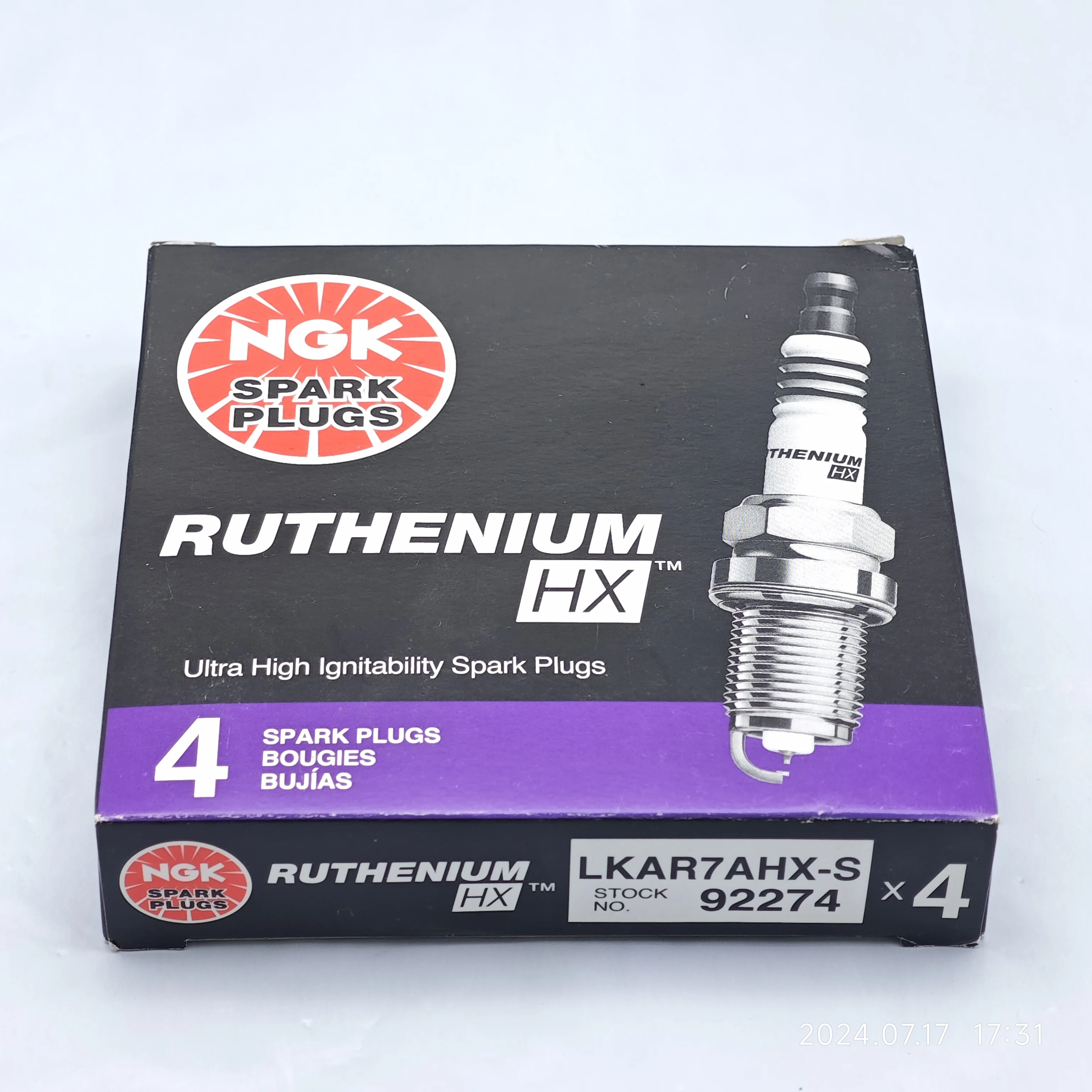 6pcs Original NGK Ruthenium HX High Ignitability Spark Plug LKAR7AHX-S 92274 Upgrade ILKAR7B11 DILKAR7B11 SC20HR11 IXEH22TT etc