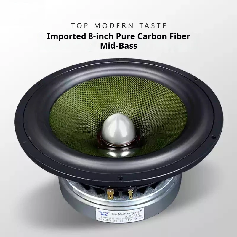 TMT Fever HiFi Class 8 Inch Speaker Household High Quality Aluminum Frame Pure Carbon Fiber Bullet Subwoofer