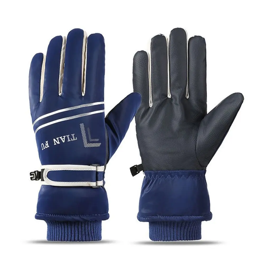 

Fashion Warm Winter Gloves Lining Fleece Thickened Thermal Cycling Gloves Windproof Waterproof Snowboard Ski Gloves Men Women
