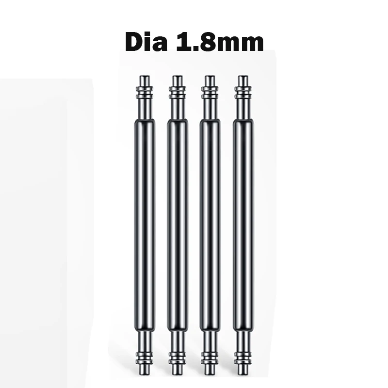 10 Stück Federstege mit 1,5 mm/1,8 mm Durchmesser, passend für 16 mm, 18 mm, 19 mm, 20 mm, 21 mm, 22 mm, 24 mm, 26 mm, 28 mm Uhrenarmbänder.