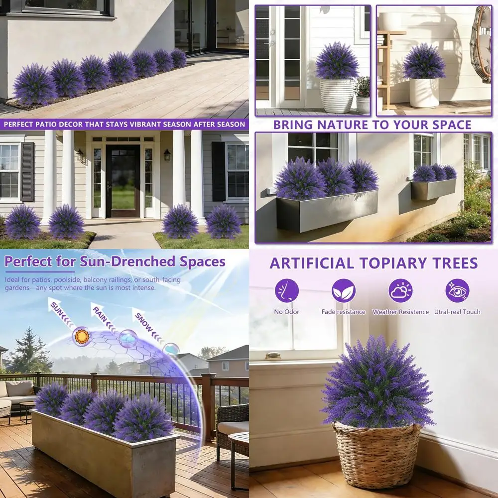 

Набор из 2-х УФ-стойких искусственных шаров-топиарей и кустов из самшита с колышками для крепления к земле для использования на улице или в помещении