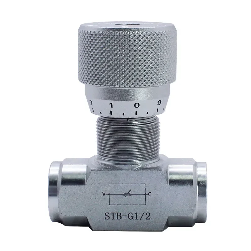 STB-G1/2 Cylinder Speed Control Valve, Flow Control Valve Hydraulic Throttle Valve STU-G1/4 STB-G3/8 STB-G1/4