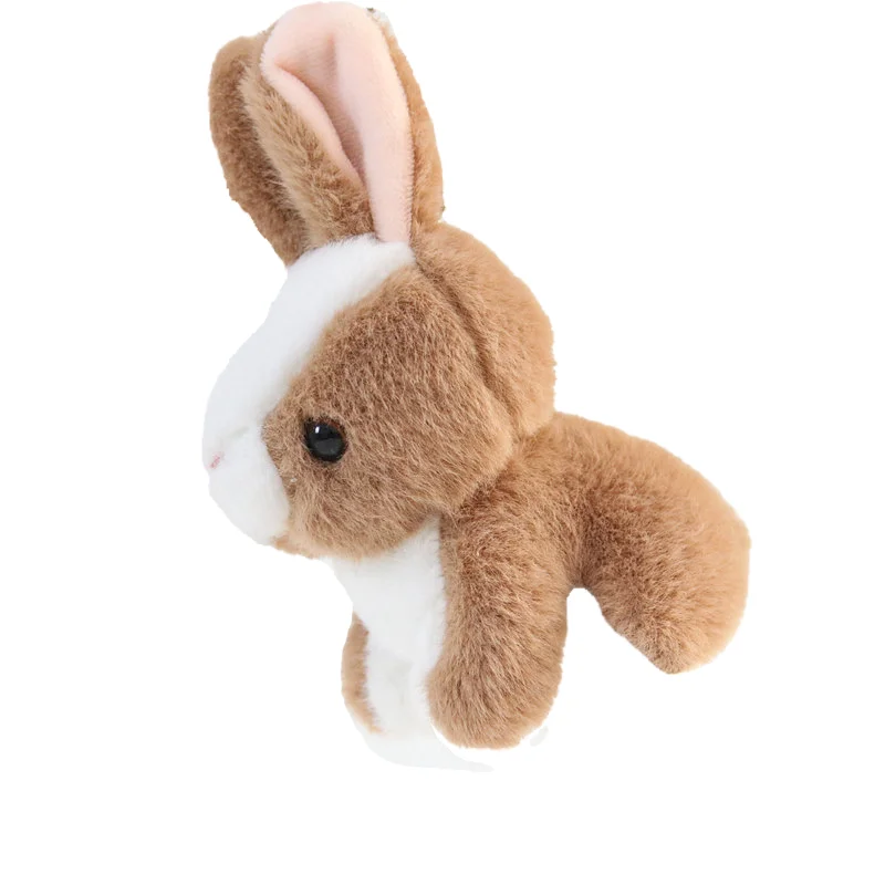 New Simulation Little Rabbit Plush Pendant Soft Cute Little Pink Rabbit Doll Keychain Doll Backpack Schoolbag Children Girl Gift