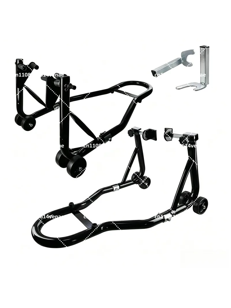 Universal Motorcycle Rear Wheel Support Stand Black Red Tire Repair Tool for Auto Maintenance