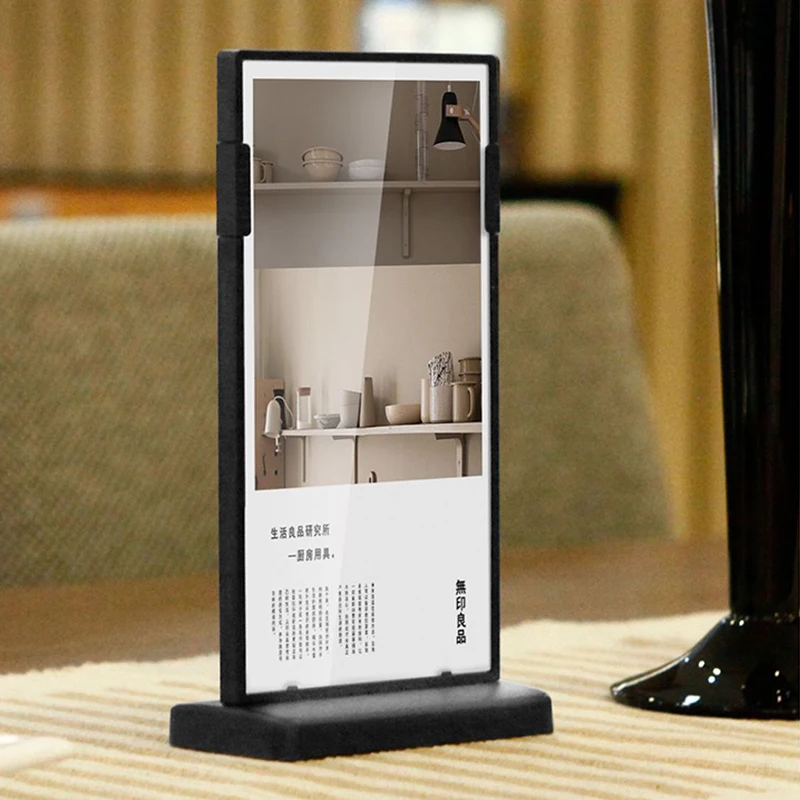 

Acrylic Panel Menu Display Rack L Shape Vertical Table Card Holder for A4 A5 A6 High-End Wine Plate Catalog Menu Sign Price List