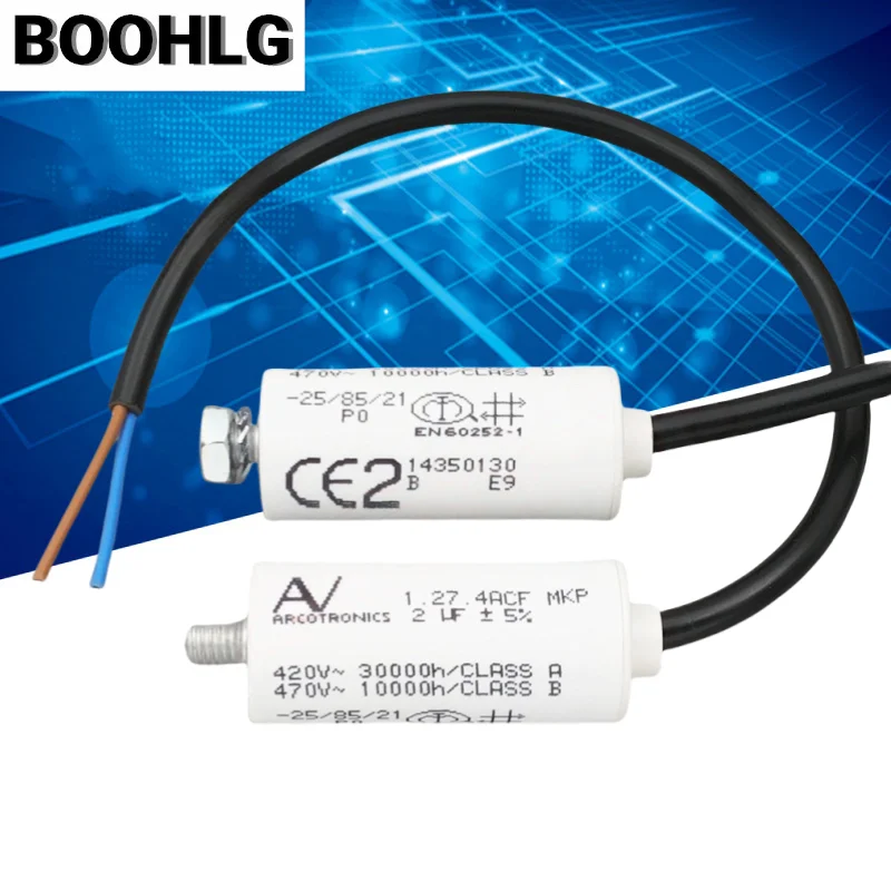 

1PCS AV 1.27.4ACF MKP 2uF Motor Start Capacitor